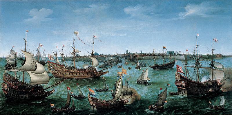 VROOM, Hendrick Cornelisz. Arrival at Vlissingen of the Elector Palatinate Frederick V